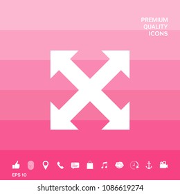 Extend, resize, enlarge icon