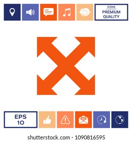 Extend, resize, enlarge icon