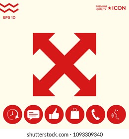 Extend, resize, enlarge icon