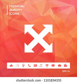 Extend, resize, enlarge icon