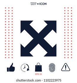 Extend, resize, enlarge icon