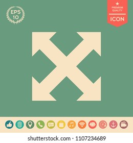 Extend, resize, enlarge icon