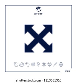 Extend, resize, enlarge icon