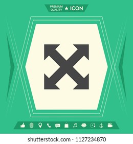 Extend, resize, enlarge icon