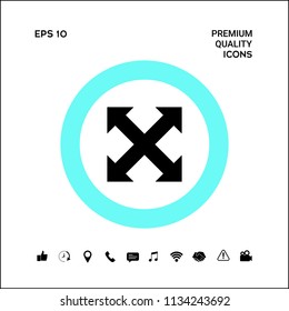 Extend, resize, enlarge icon