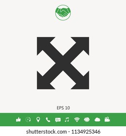 Extend, resize, enlarge icon