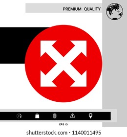 Extend, resize, enlarge icon