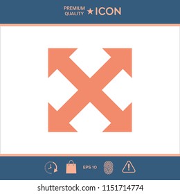 Extend, resize, enlarge icon