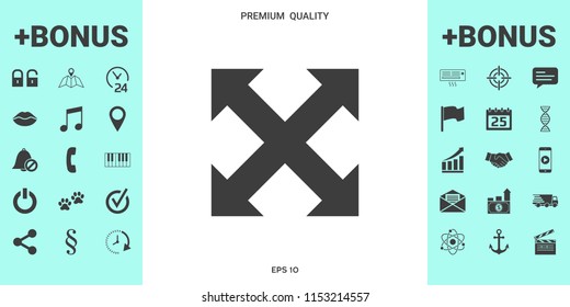 Extend, resize, enlarge icon