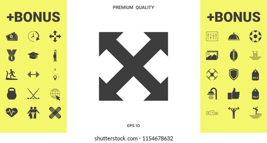 Extend, resize, enlarge icon