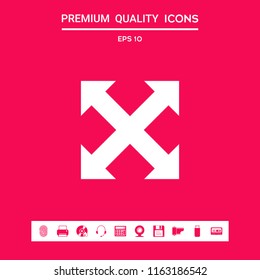 Extend, resize, enlarge icon