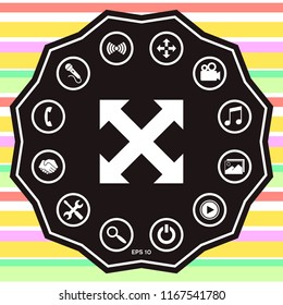 Extend, resize, enlarge icon