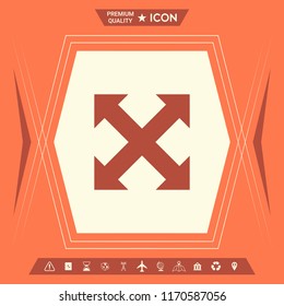 Extend, resize, enlarge icon
