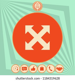 Extend, resize, enlarge icon
