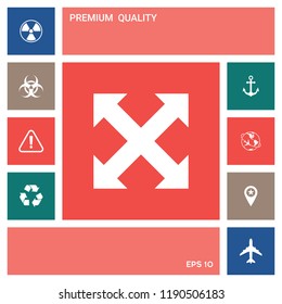 Extend, resize, enlarge icon