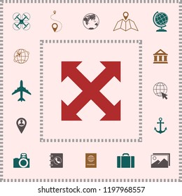 Extend, resize, enlarge icon