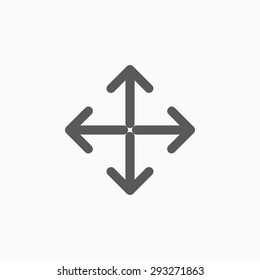 extend, re-size, enlarge icon