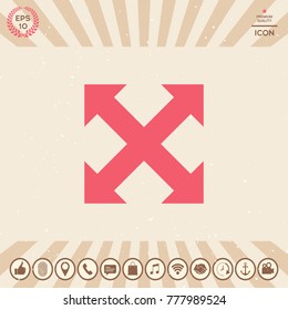Extend, resize, enlarge icon