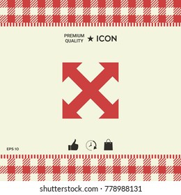 Extend, resize, enlarge icon