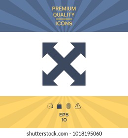 Extend, resize, enlarge icon. Element for your design