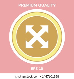 Extend, resize, enlarge icon. Elements for your design