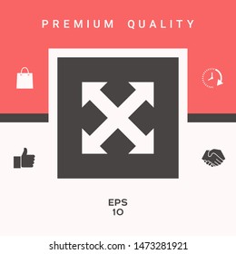 Extend, resize, enlarge icon. Elements for your design