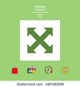 Extend, resize, enlarge icon. Elements for your design