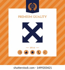 Extend, resize, enlarge icon. Elements for your design