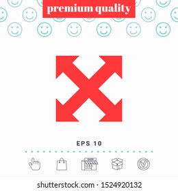 Extend, resize, enlarge icon. Elements for your design