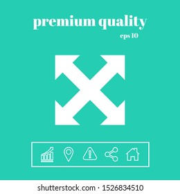 Extend, resize, enlarge icon. Elements for your design