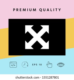 Extend, resize, enlarge icon. Elements for your design
