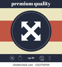 Extend, resize, enlarge icon. Elements for your design