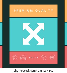 Extend, resize, enlarge icon. Elements for your design