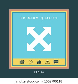 Extend, resize, enlarge icon. Elements for your design