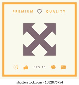 Extend, resize, enlarge icon. Elements for your design
