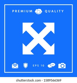 Extend, resize, enlarge icon. Elements for your design