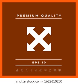 Extend, resize, enlarge icon. Elements for your design