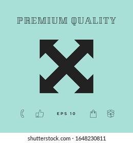 Extend, resize, enlarge icon. Elements for your design