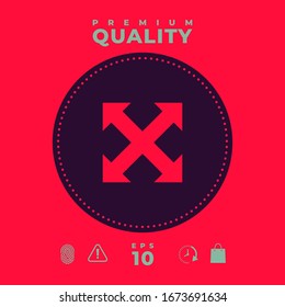 Extend, resize, enlarge icon. Elements for your design