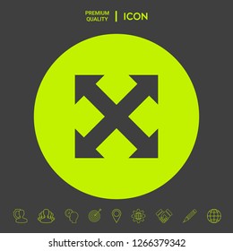 Extend, resize, enlarge icon. Graphic elements for your design