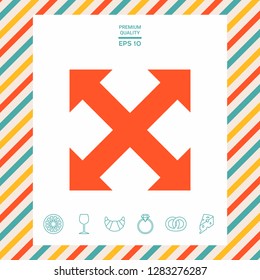 Extend, resize, enlarge icon. Graphic elements for your design