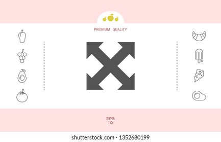 Extend, resize, enlarge icon. Graphic elements for your design