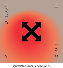 Extend, resize, enlarge icon. Graphic elements for your design