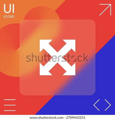 Extend, resize, enlarge icon. Graphic elements for your design