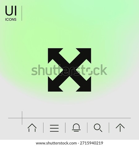 Extend, resize, enlarge icon. Graphic elements for your design