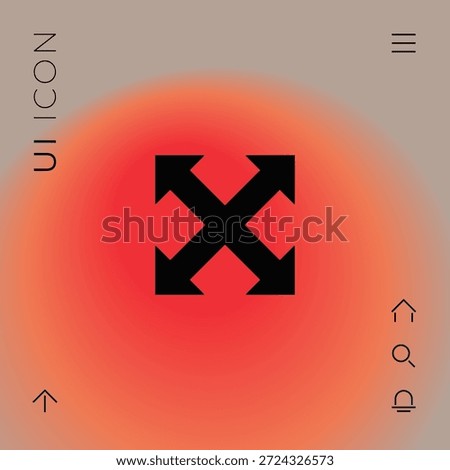 Extend, resize, enlarge icon. Graphic elements for your design