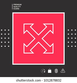 Extend, resize, enlarge line icon