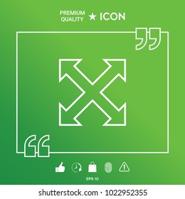 Extend, resize, enlarge line icon