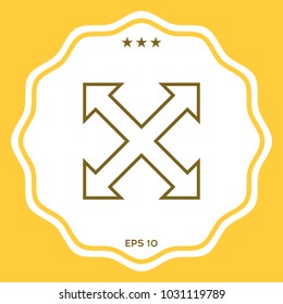 Extend, resize, enlarge line icon
