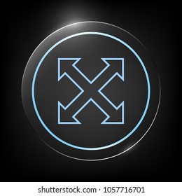 Extend, resize, enlarge line icon